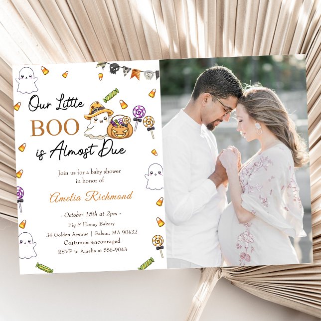 Invitación Boo Baby Shower Nuestro Pequeño Boo Casi Se Debe A (Subido por el creador)