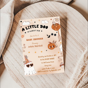 Invitación Boo Baby Shower Nuestro Pequeño Bote Casi Se Debe
