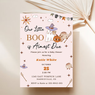 Invitación Boo Baby Shower Nuestro Pequeño Bote Casi Se Debe