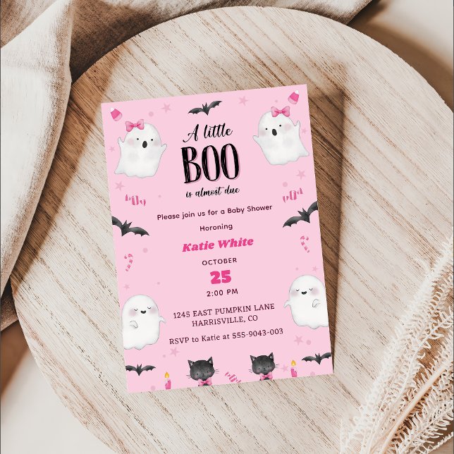 Invitación Boo Baby Shower Nuestro Pequeño Bote Casi Se Debe (Subido por el creador)