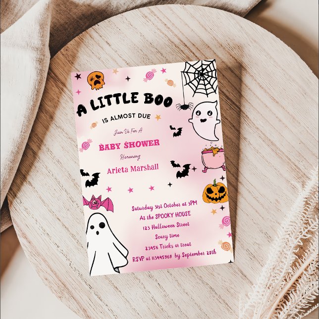 Invitación Boo Baby Shower Nuestro Pequeño Bote Casi Se Debe (Subido por el creador)