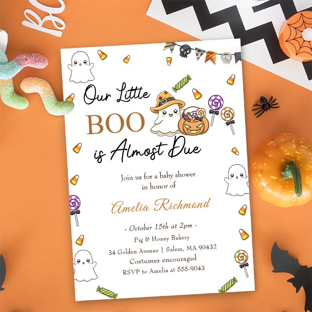 Invitación Boo Baby Shower Nuestro Pequeño Bote Casi Se Debe (Subido por el creador)
