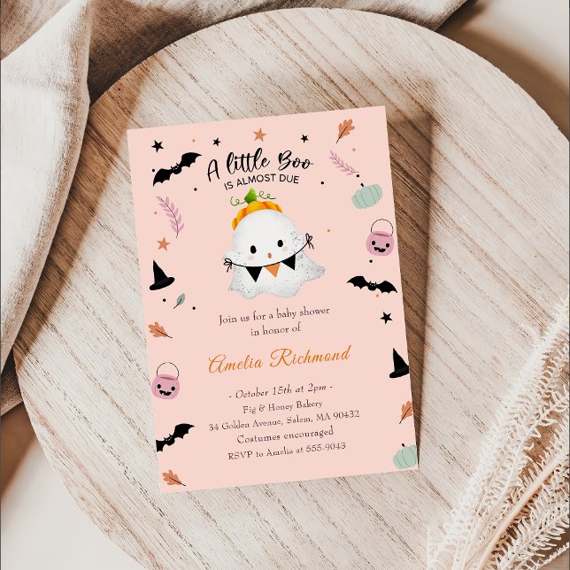 Invitación Boo Baby Shower Nuestro Pequeño Bote Casi Se Debe (Subido por el creador)