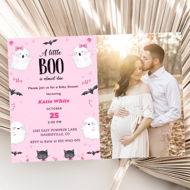 Invitación Boo Baby Shower Nuestro Pequeño Bote Casi Se Debe (Subido por el creador)