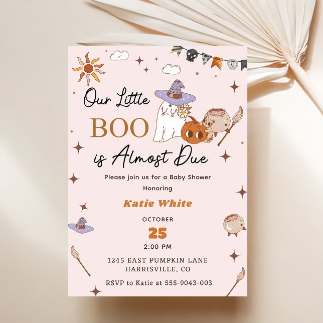 Invitación Boo Baby Shower Nuestro Pequeño Bote Casi Se Debe (Subido por el creador)