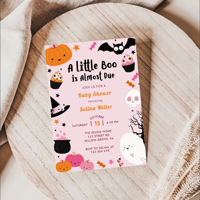 Invitación Boo Baby Shower Nuestro Pequeño Bote Casi Se Debe (Subido por el creador)