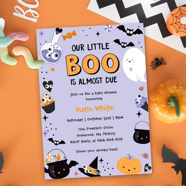 Invitación Boo Baby Shower Nuestro Pequeño Bote Casi Se Debe (Subido por el creador)