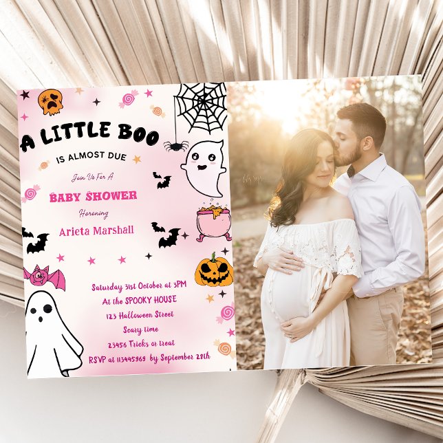 Invitación Boo Baby Shower Nuestro Pequeño Bote Casi Se Debe (Subido por el creador)