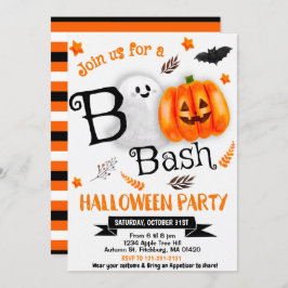 Invitación ¡Boo! Calabaza fantasmal traviesa