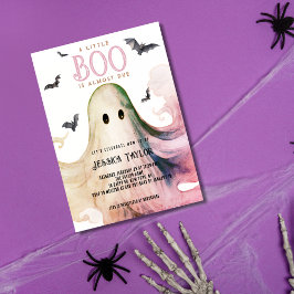 Invitación Boo casi debido al Chica fantasma azul Baby Shower