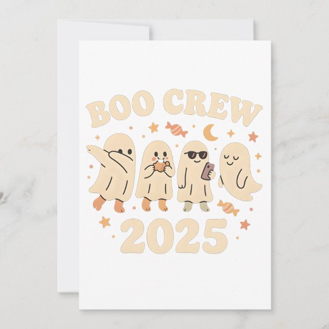 Invitación Boo Crew 2025 Trending Ghost Squad (Anverso)