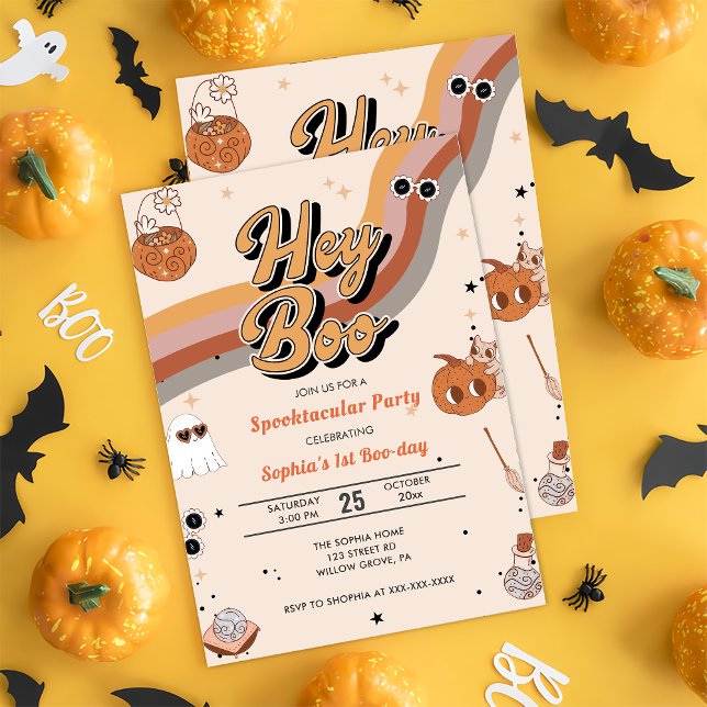 Invitación Boo Cumpleaños Hey Boo Fiesta (Subido por el creador)
