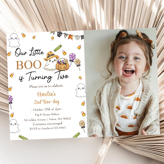 Invitación Boo Cumpleaños Nuestro Pequeño Boo Se Está Divirti (Subido por el creador)