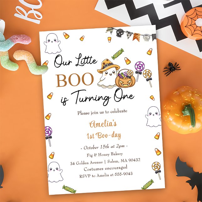 Invitación Boo Cumpleaños Nuestro Pequeño Boo Se Está Volvien (Subido por el creador)