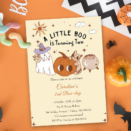 Invitación Boo Cumpleaños Un Pequeño Boo Está Cumpliendo Dos 