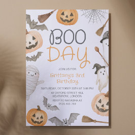 Invitación Boo Day Spooky Halloween Cumpleaños