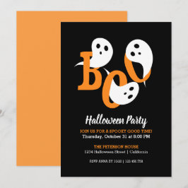Invitación Boo de la fiesta de moda de Halloween recibe invit