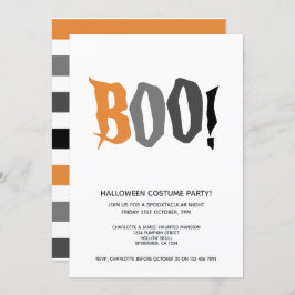 Invitación Boo del partido Halloween Personalizado Spooktacul
