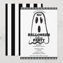 Invitación ¡BOO! Fantasma Espeluznante Disfraz de Halloween p