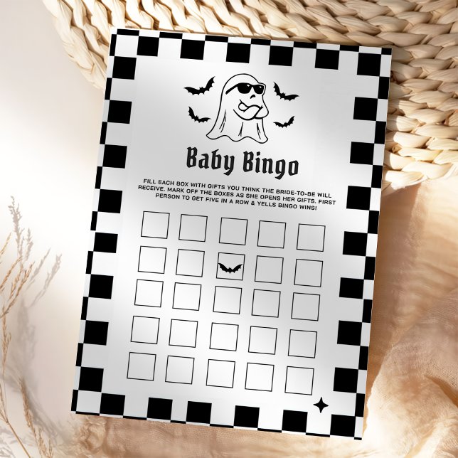 Invitación Boo Funny Halloween Fiesta Baby Bingo Games Card (Subido por el creador)