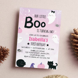 Invitación Boo Ghost First Birday