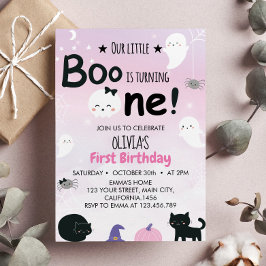 Invitación Boo Ghost First Birday Party