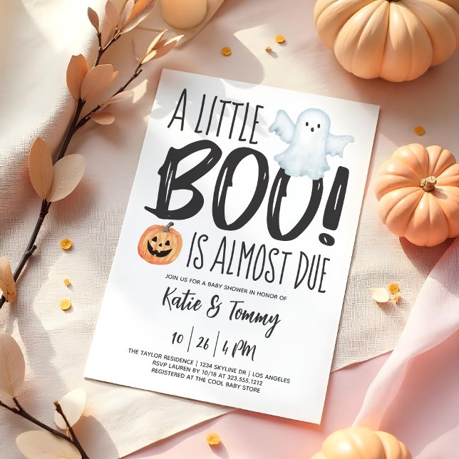 Invitación Boo Ghost Jack O'Lantern Halloween Baby Shower (Subido por el creador)