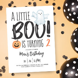 Invitación Boo Ghost Jack O'Lantern Halloween Cumpleaños
