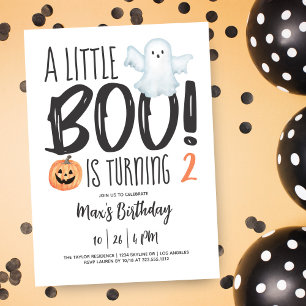 Invitación Boo Ghost Jack O'Lantern Halloween Cumpleaños