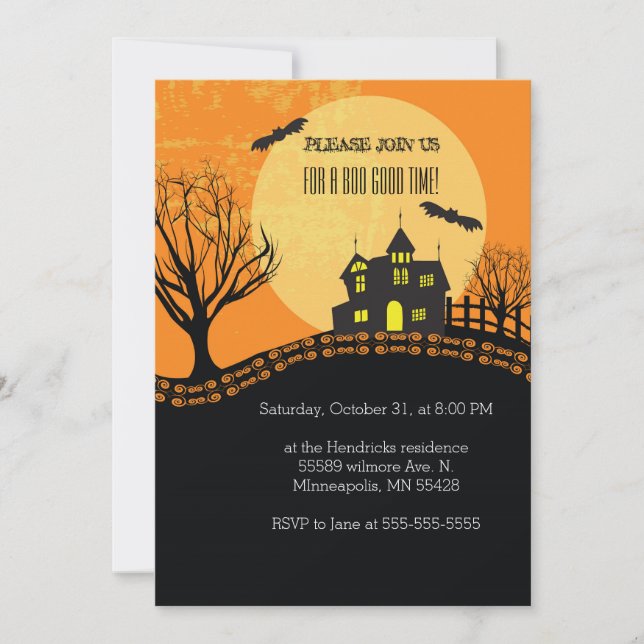 Invitación Boo Good Time Invite (Anverso)