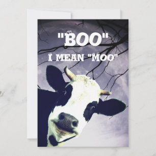 Invitación Boo gracioso me refiero a la fiesta de Halloween d