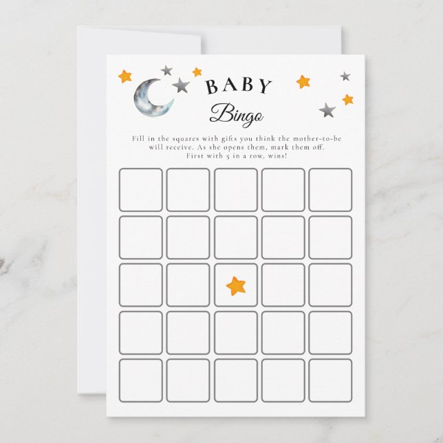 Invitación Boo Halloween Baby Shower Baby Bingo Game Card (Anverso)