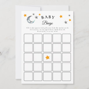 Invitación Boo Halloween Baby Shower Baby Bingo Game Card