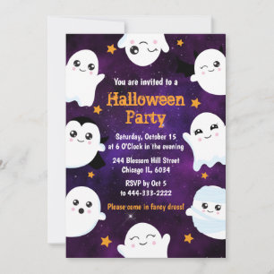 Invitación Boo Halloween Fantasma Halloween