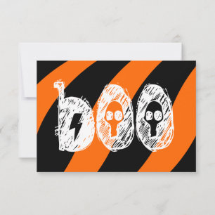 Invitación "boo" Halloween invita a trucos a fiestas invitada