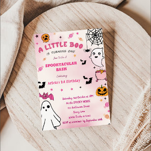 Invitación Boo Primer Cumpleaños Nuestro Pequeño Boo Se Vuelv