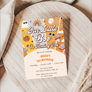 Invitación Boo Primer Cumpleaños Nuestro Pequeño Boo Se Vuelv