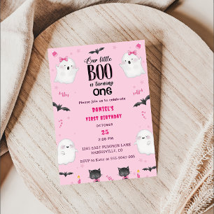 Invitación Boo Primer Cumpleaños Nuestro Pequeño Boo Se Vuelv