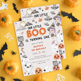 Invitación Boo Primer Cumpleaños Nuestro Pequeño Boo Se Vuelv