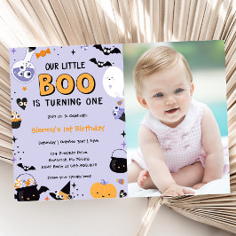 Invitación Boo Primer Cumpleaños Nuestro Pequeño Boo Se Vuelv