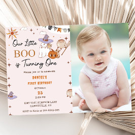 Invitación Boo Primer Cumpleaños Nuestro Pequeño Boo Se Vuelv