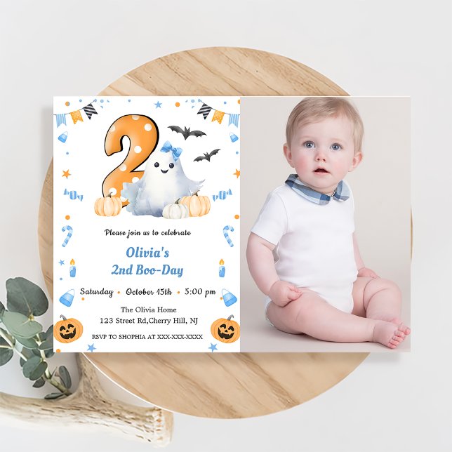 Invitación Boo Segundo Cumpleaños (Subido por el creador)