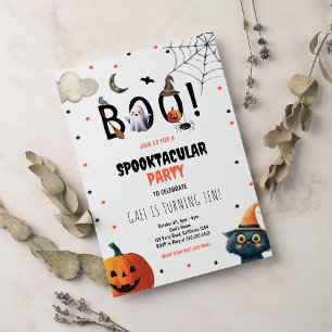 Invitación Boo Spooktacular Niños de Halloween Cumpleaños