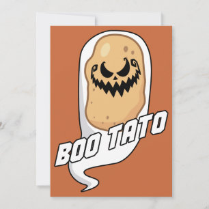 Invitación Boo-Tato Spooky Potato Food Halloween