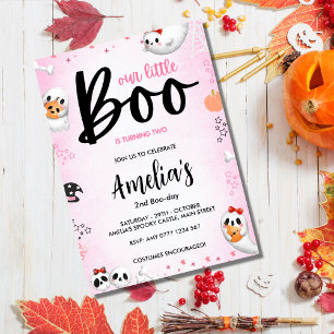 Invitación ¡Boo tiene 2! Nacimiento de Chica fantasma de Hall