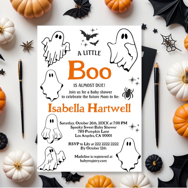 Invitación Boo-tiful Baby on the Way – Halloween Baby Shower  (Subido por el creador)