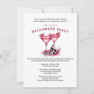 Invitación Boo y Booze: ¡Bash de cócteles de Halloween!