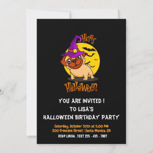 Invitación BooF - Bruno el Bulldog Francés Brujo