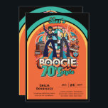 Invitación Boogie Retro Disco Dancing Fiesta de Cumpleaños de<br><div class="desc">Moderno y único Boogie Disco Dancing Birthday Party Invitaciones del Retro 70. *** Solicitar SEMI-GLOSS para el tipo de tarjeta ***</div>