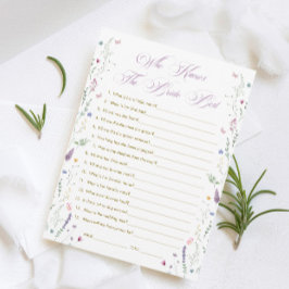 Invitación Book Bridal Shower Who Knows The Bride Best Game  